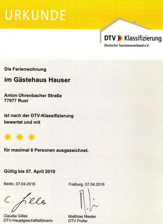 Gaestehaus Hauser Rust Exteriér fotografie